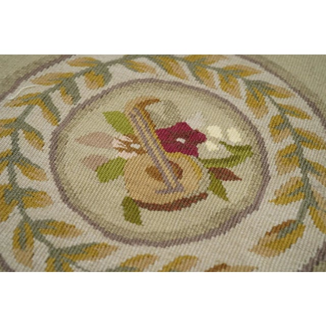 Green Aubusson Rug 7'8'' X 10'2'' For Sale - Image 8 of 11