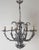 1970s Art Nouveau Handcrafted Metal Silver Wire Chandelier, Italy, 1970s For Sale - Image 5 of 18