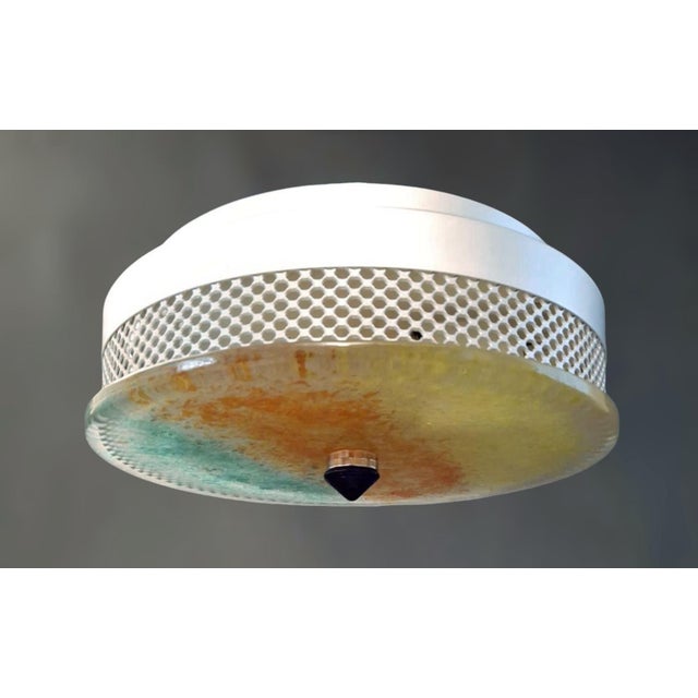 Italian 1960s Multicolored Murano Flush Mount For Sale - Image 3 of 11