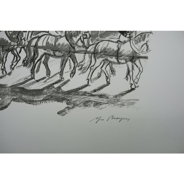 Yves Brayer, Le carrosse du couronnement, Lithograph For Sale - Image 7 of 8