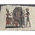 Vintage hand-painted papyrus created in Egypt, showcasing the Egyptian God Thoth — deity of the moon, wisdom, knowledge,...