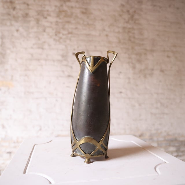 19th Century French Glass Art Nouveua Vase For Sale - Image 4 of 4