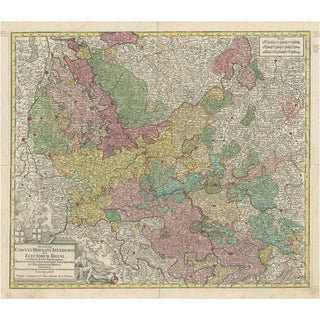Antique Map of the Region of Germany For Sale