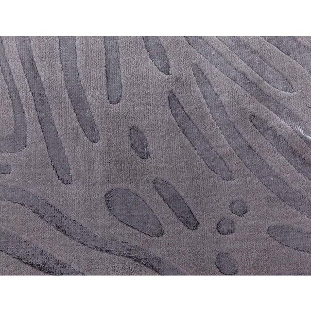 Gray Modern Animal Print-Inspired Banana Silk Rug by Doris Leslie Blau For Sale - Image 8 of 10