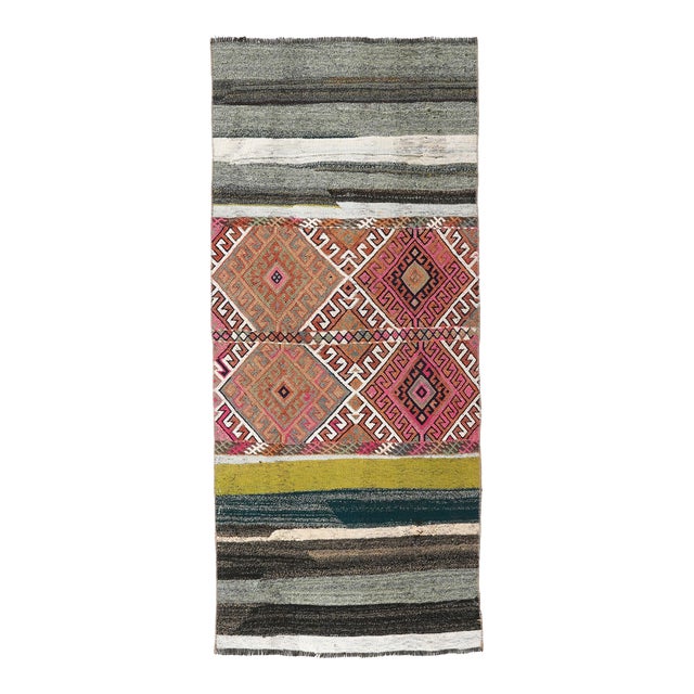 Vintage Decorative Small Kilim Rug - 2`7″ X 5`11″ For Sale