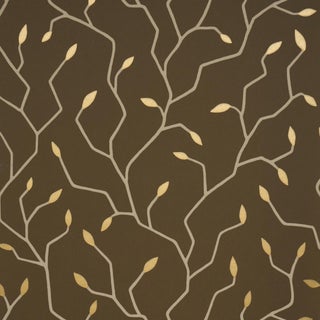 SAMPLE - Schumacher Cymbeline Wallpaper In Chocolate For Sale