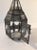 Bronze Moroccan Moorish Metal and Clear Glass Candle Lantern For Sale - Image 8 of 11
