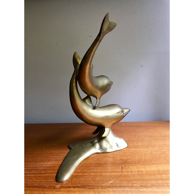 Brass Dolphins Figurine For Sale - Image 5 of 6