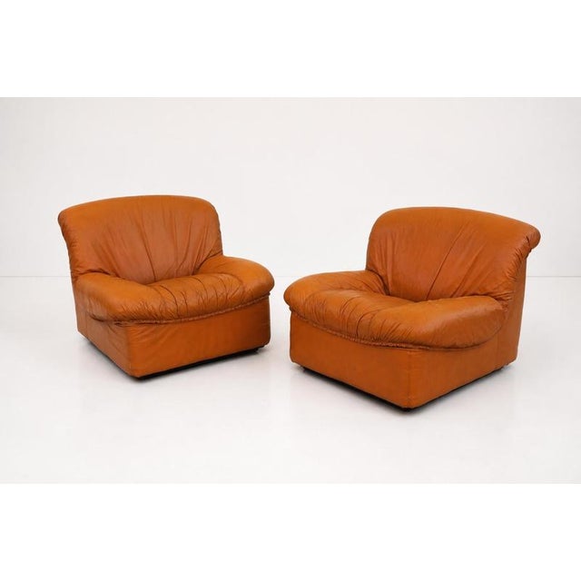 Vintage Italian Giusy Lounge Chairs in Leather from Neoflex, 1970s, Set of 2 For Sale - Image 12 of 12