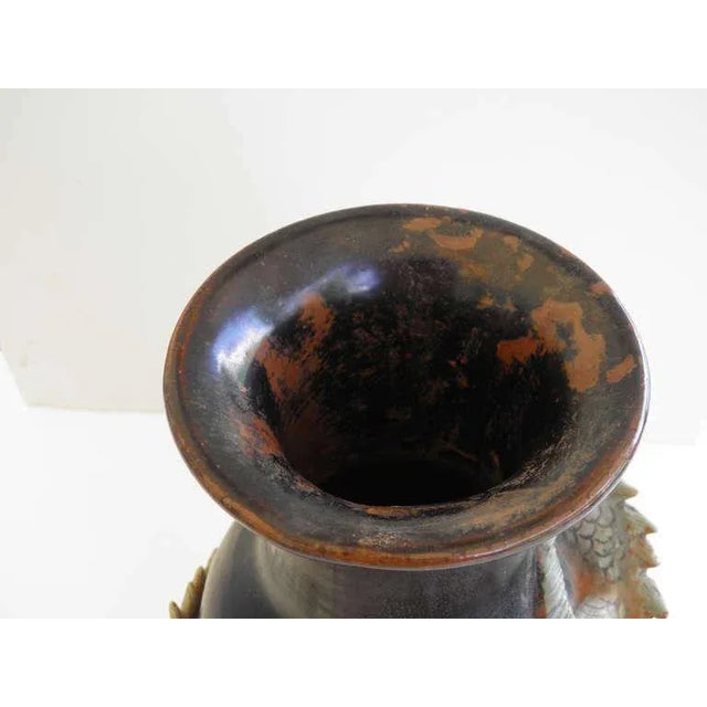 Large Dynamic Thai Dragon Vase Mid Century with Provenance For Sale - Image 4 of 7