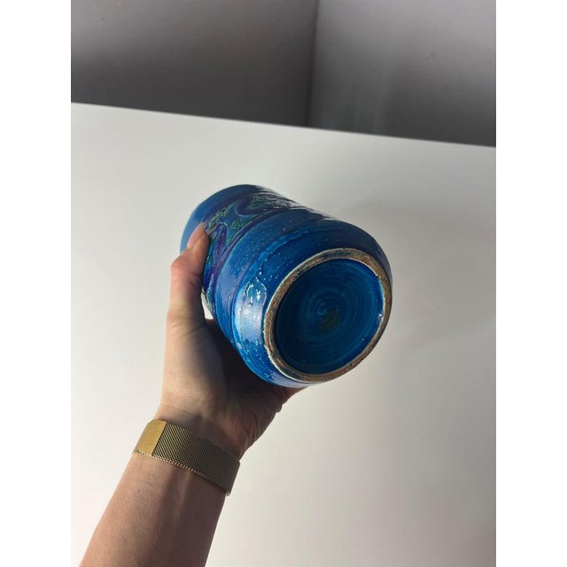 Azul Rimini Vase by Aldo Londi for Bitossi For Sale - Image 5 of 11