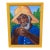 Lafortune Felix Original Painting 2002 - Man With a Pipe (Haitian Folkloric Art) For Sale