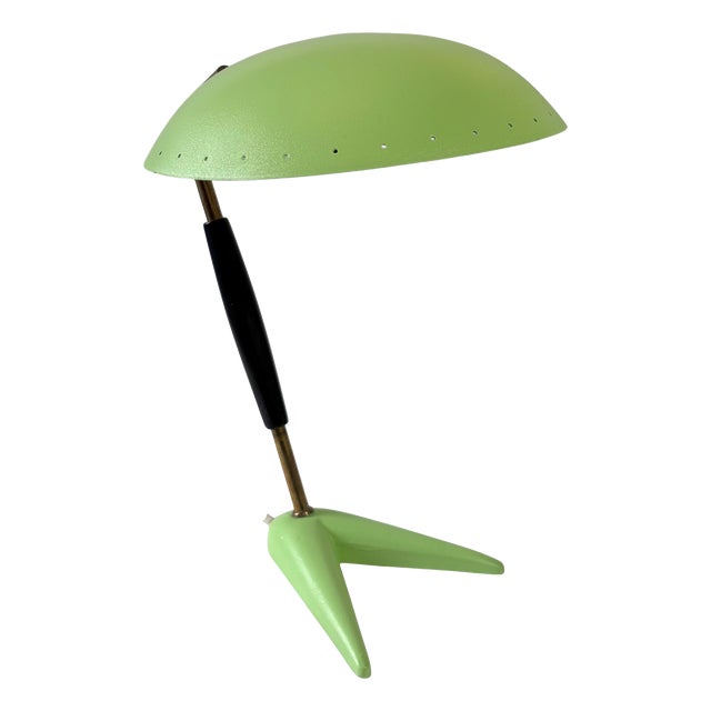 Scandinavian Table Lamp in Brass and Iron, 1950s For Sale