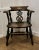 Brown Fretwork Back Elm Windsor Desk Chair For Sale - Image 8 of 8