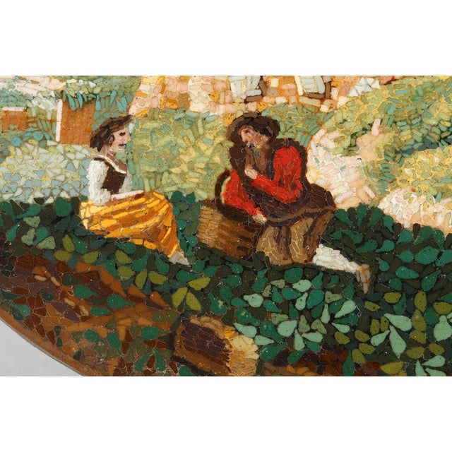 Round Micromosaic Depicting Mausoleum of Cecilia Metella on the Appian Way, Early 19th Century For Sale - Image 6 of 15