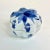 1970s Vintage Hollywood Regency Chinoiserie Blue & White Pumpkin Trinket Box, Halloween, Thanksgiving For Sale - Image 6 of 9