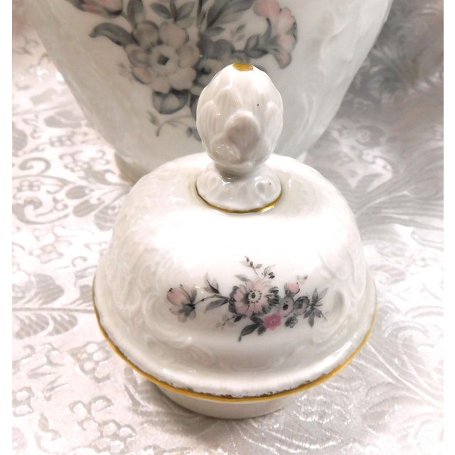 1970s Rosenthal Coffee Pot in Grey Rose For Sale In San Francisco - Image 6 of 13