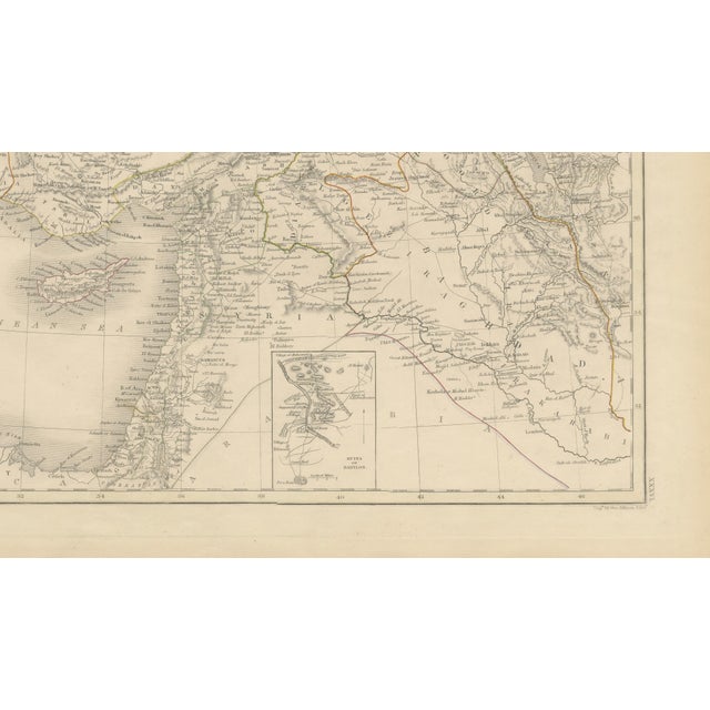Antique Map of Turkey in Asia, 1850 For Sale - Image 4 of 11
