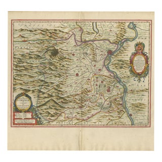 Antique Blaeu Map of the Principality of Orange and Avignon, 1642 For Sale