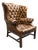 Late 18th Century Chesterfield Wingback Leather Armchair For Sale