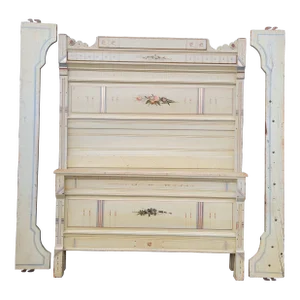 Late 19th Century Eastlake Paint Decorated Bed Frame