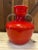 Italian 1960's Opalina Fiorentina Red Glass Vase, Made in Italy For Sale - Image 3 of 11