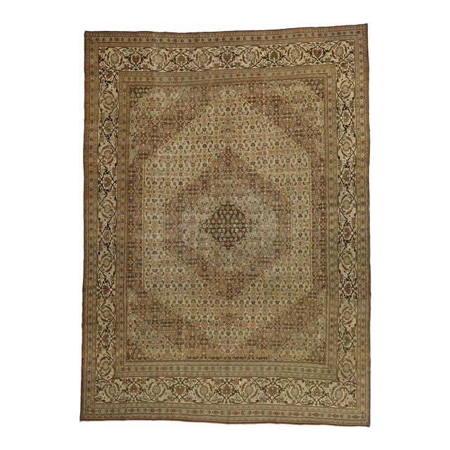 Late 19th Century Persian Tabriz Rug, 12'11 X 17'09 For Sale