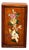 Vintage Pearwood Secret Mechanism Jewelry Box, Mother of Pearl Bird & Floral Inlay, Chinoiserie Keepsake Box For Sale