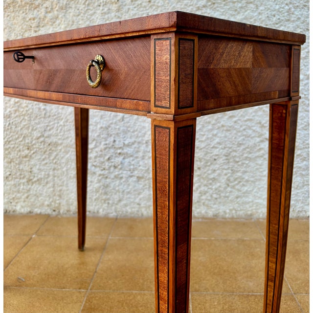 French Walnut Veneer Table, 1940s For Sale - Image 9 of 12
