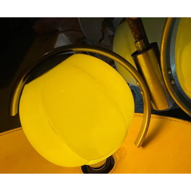 3-Armed Functionalist Ceiling Lamp with Light Green Shades, Germany, 1930s For Sale - Image 10 of 12