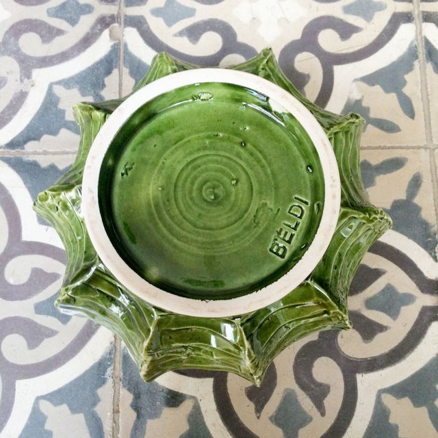 Size: 12 cm (5") height x 18 cm (7") diameter. Handmade in Marrakesh, Morocco. Each piece is one of a kind.