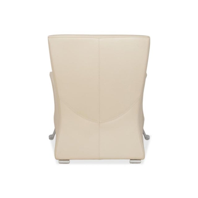 Leather 322 Armchairs White Cream from Rolf Benz, Set of 2 For Sale - Image 11 of 14