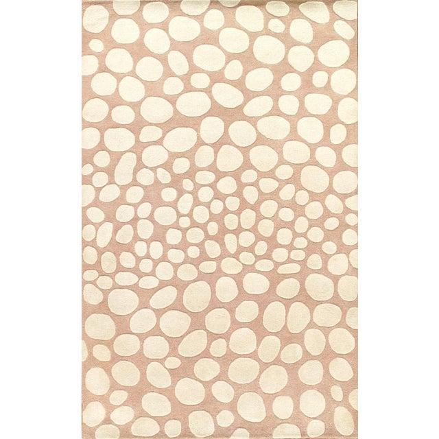 Contemporary 2020s Beige Hand Tufted For Sale - Image 3 of 4