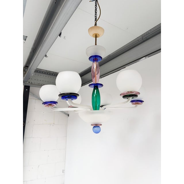 Italian Murano Glass Chandelier, 1960s For Sale - Image 11 of 18