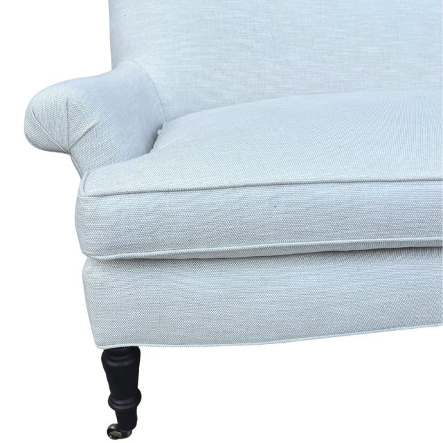 English Lee Industries Traditional Loveseat Sofa For Sale - Image 3 of 9