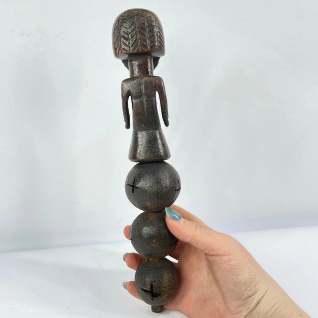 Wood Early 20th Century Luba Divination Fetish Rattle For Sale - Image 7 of 8