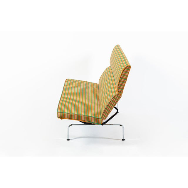 Herman Miller Eames Sofa Compact for Herman Miller, Alexander Girard Maharam Striped Fabric, 2 Available For Sale - Image 4 of 17