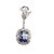 Metal Vintage 10k White Gold Ceylon Sapphire and Diamond Dangle Earrings, Pair For Sale - Image 7 of 7