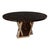 Art Deco "Amendola" Round Table With Bronze and Burl Walnut, Handmade For Sale - Image 3 of 7