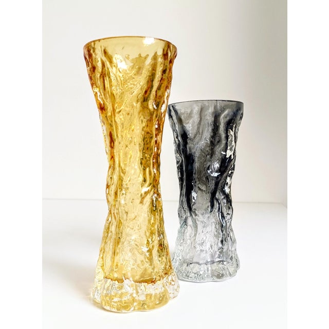 Glass Brutalist Art Glass Vases by Kurt Wokan for Ingrid Glashütten, 1970s, Set of 2 For Sale - Image 7 of 16