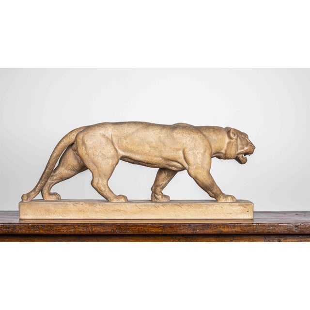 Henri Bargas, Sculpture of a Lioness, Terracotta, 1930s For Sale - Image 9 of 16