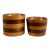Mid-Century Turned Walnut Stripped Nesting Bowls - A Pair For Sale
