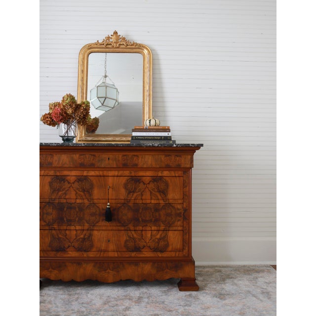 19th C Louis Philippe Burlwood Commode For Sale - Image 14 of 14