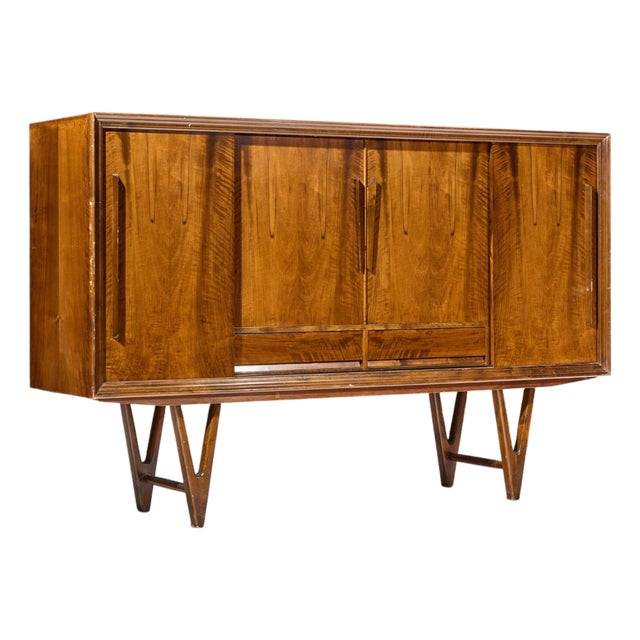 Kurt Østervig Mid Century Danish Rosewood High Credenza For Sale
