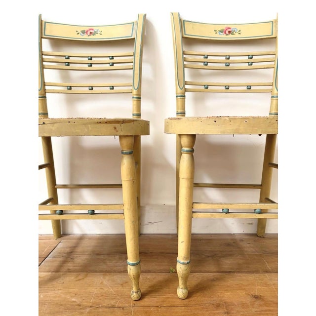 Rush Seated Bedroom Chairs, 1800s, Set of 2 For Sale - Image 3 of 7