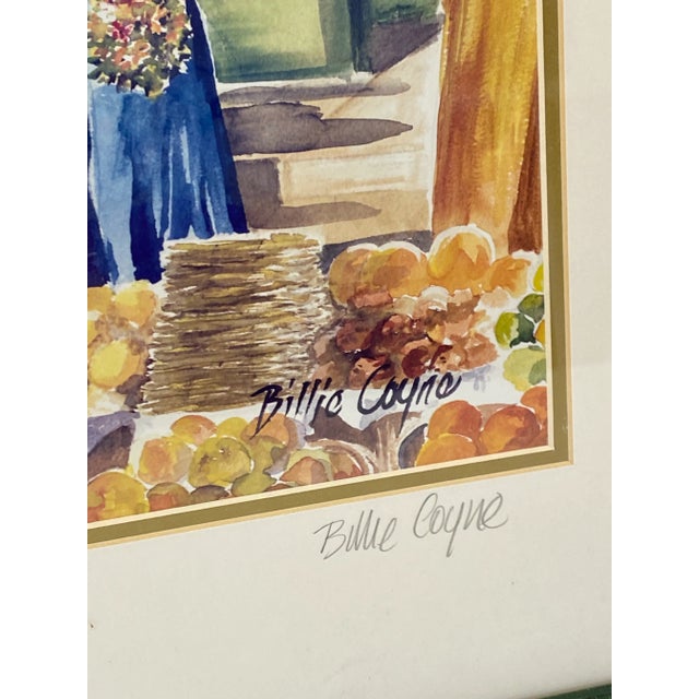 Impressionist Billie Coyne "Farmers Market" Signed / Numbered Lithograph C.1993 For Sale - Image 3 of 9