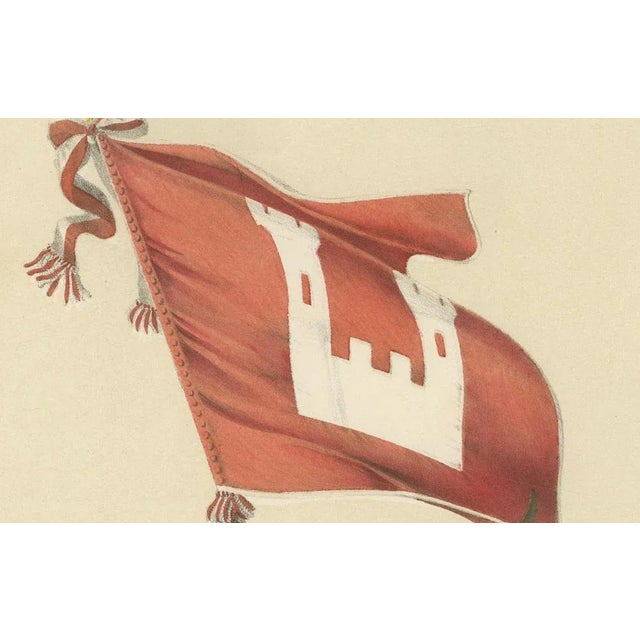 Mid 19th Century Berchtold Von Wyzzenburg and His Banner Bearers in the Bernese Procession, 1855, Paper For Sale - Image 5 of 11