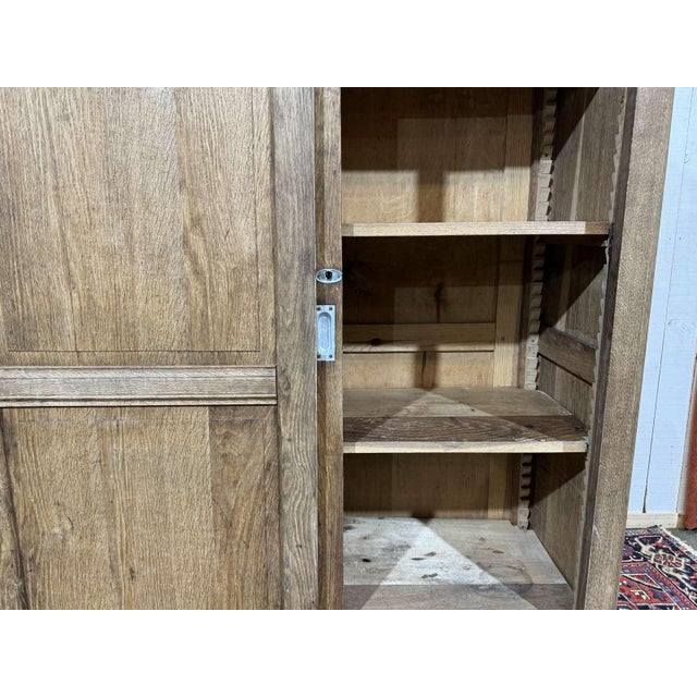 Oak Wardrobe with Sliding Doors, 1930s For Sale - Image 11 of 18