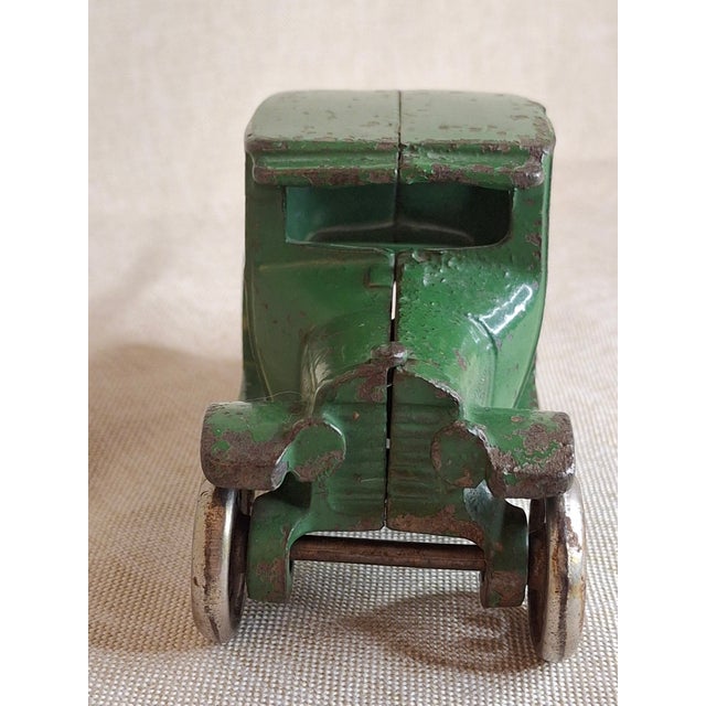 Antique Arcade Cast Iron Ford Model T Coupe Green Toy Car 5" Freeport Ill 1920s For Sale - Image 13 of 18
