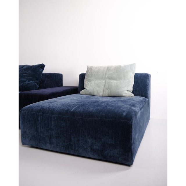 Modular Sofa in Blue Fabric with Cushions from Eilersen, Set of 4 For Sale - Image 5 of 10